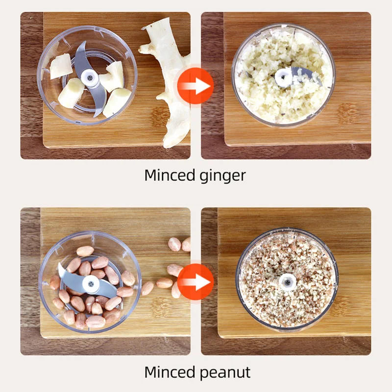 

Electric Masher Garlic Grinder Wireless Mini Crusher Chopper USB Charging Shredder Mashed Garlic Ginger Fresh Pepper