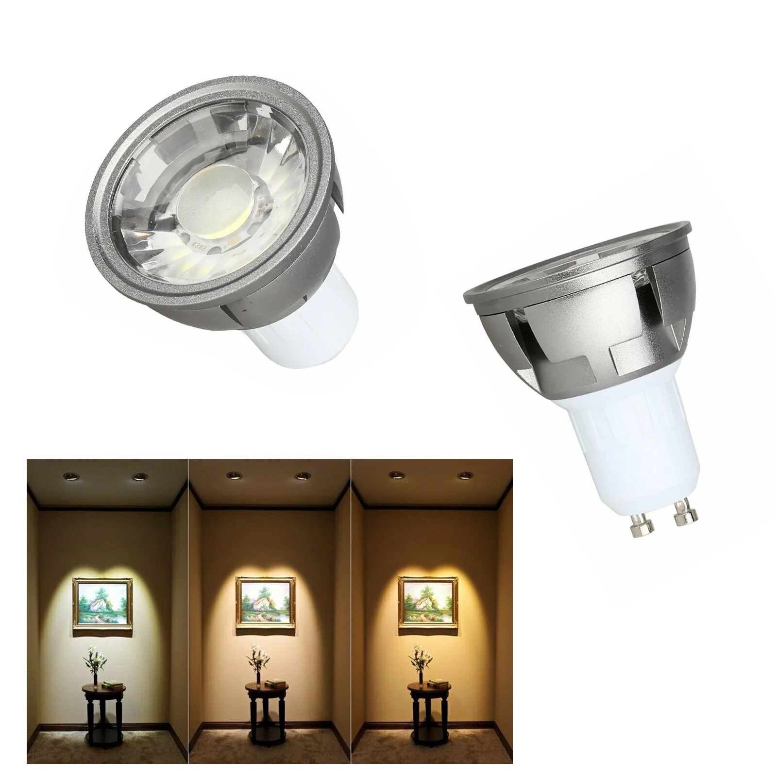 Диммируемая светодиодная лампочка точечного светильника GU10 6 Вт 9 12 лампа Теплый