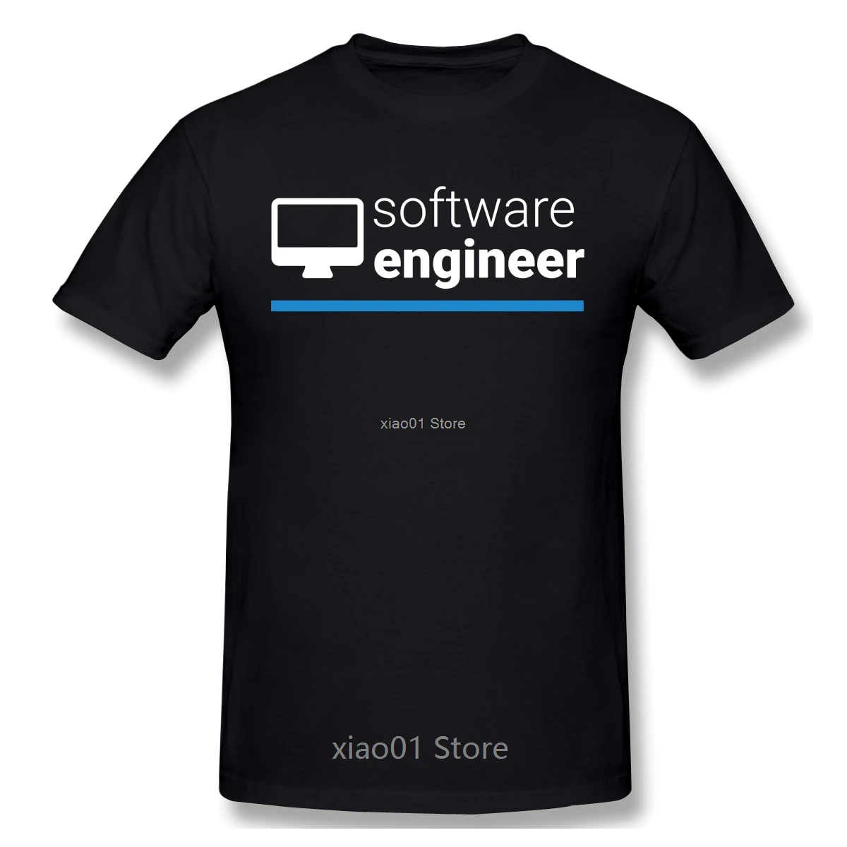 

Software Engineer Logo Print T Shirt Oversized O-neck Cotton Short Sleeve Tshirt Men