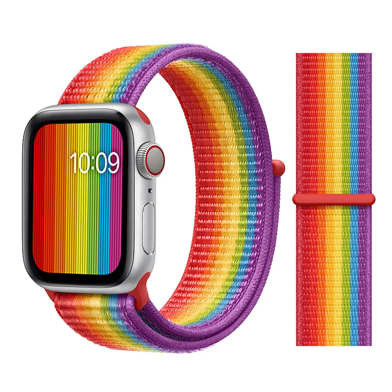Pride Edition Спортивная петля для Apple watch Band 4 5 correa iwatch 3 2 1 42 мм 38 мм 44 мм 40 мм Apple watch ремешок браслет pulseira аксессуары - Цвет ремешка: Pride Edition