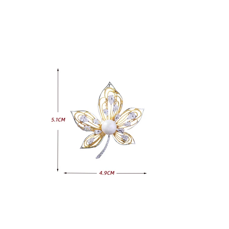 

Hollow Out Zircon Brooches for Women's Brooch Pin Leaf Brooch Fashion Jewelry Clothes Scarf Buckle Garment Accessories Jewelry