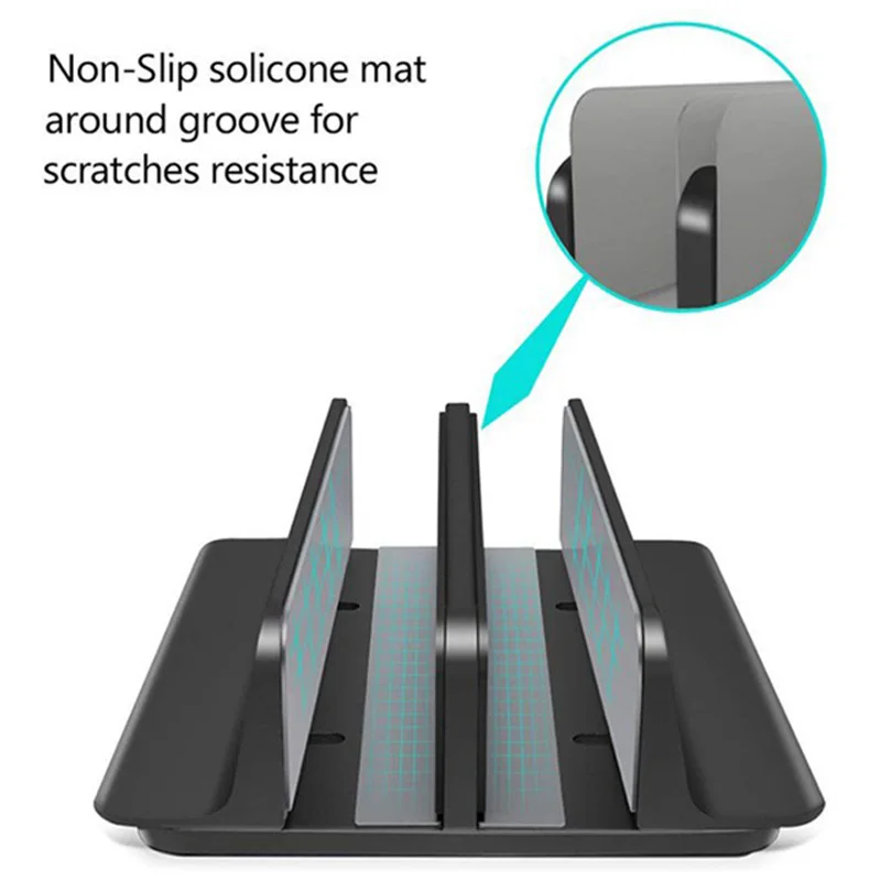 Aluminum Alloy Notebook Computer Vertical Bracket Base Dual Card Position Desktop Cooling | Автомобили и мотоциклы