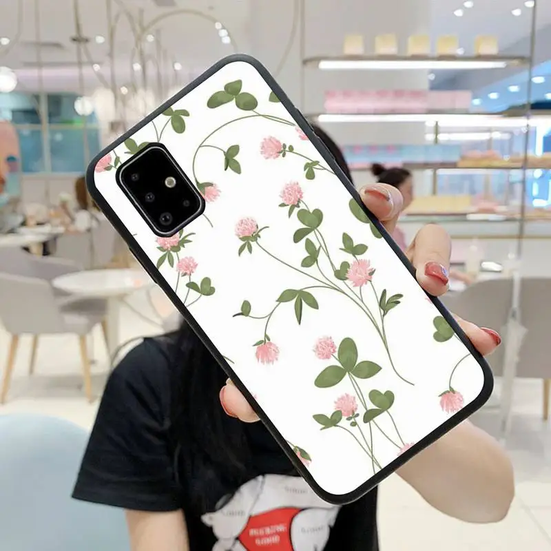 

Flower Drawing Phone Case For Samsung S5 S6 S7 S8 S9 S10 S20 S21 Edge Plus E Fe Lite Fundas Cover