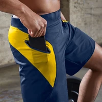 2022new patchwork fitness shorts for men bodybuilding athletic workout training trunks male active gymi running track shorts