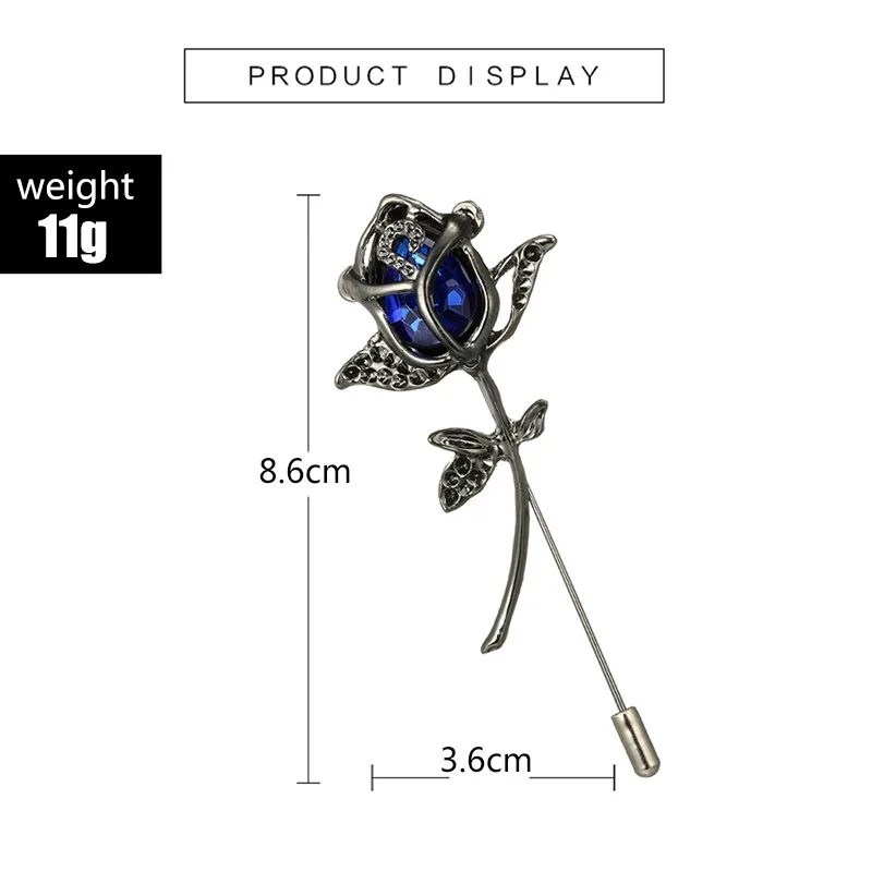 Роза дизайн Имитация алмазы нагрудные значки Броши для женщин детская одежда