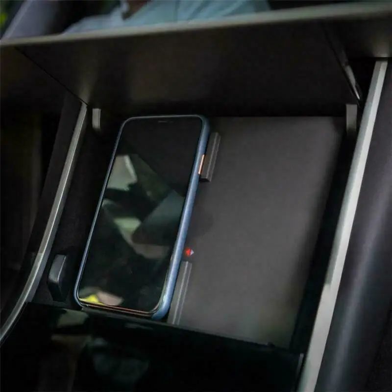 

Fast Wireless Charger for Tesla Model 3 Center Console Dual Phones Charging Pad