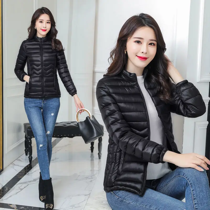 Верхняя одежда с хлопковой подкладкой женская короткая Осенняя свободная