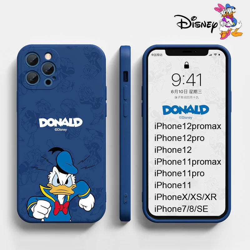 

Disney iPhone Case Donald Duck Daisy Lovers Cute 3D Silicone Cases for iPhone 11 12 Pro Max 7 8 SE X XS XR