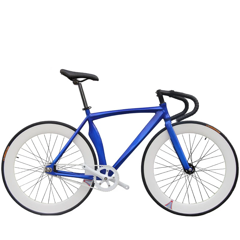 46cm 52 Cm Fixie Bike Bicycle Double V Brake Aluminum Alloy Muscle Frame Track Bikes Riding Cycles Adult One-piece Wheel Bikes images - 6