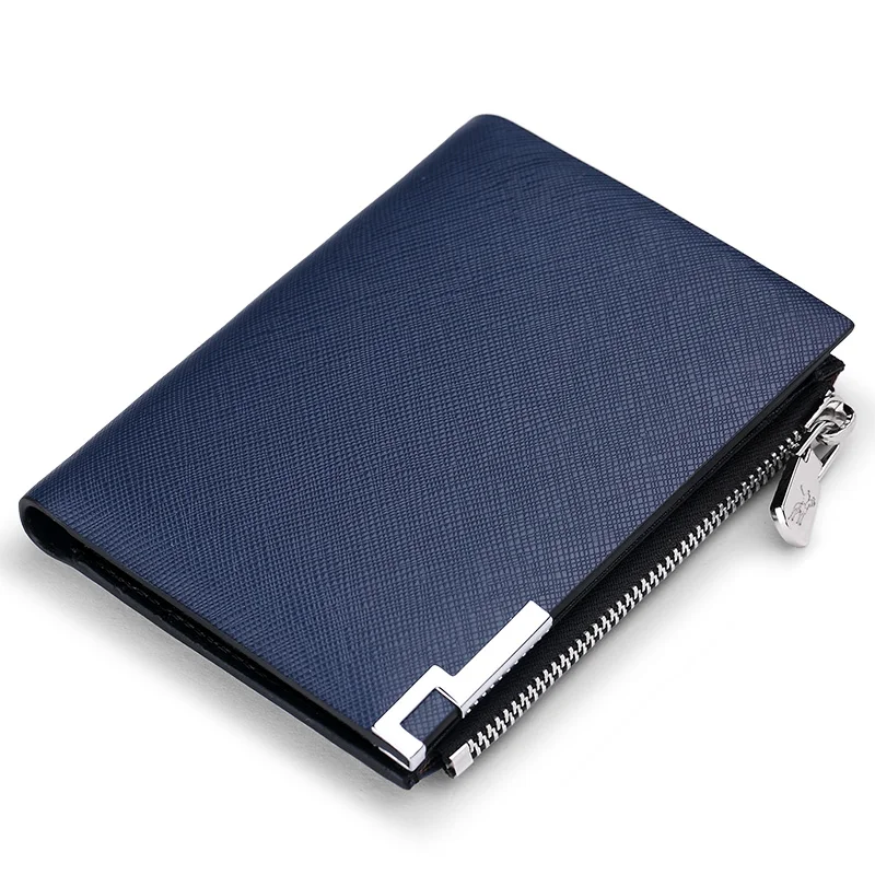 WILLIAMPOLO Men Wallet mens slim Credit Card Holder Bifold Genuine Leather mini Multi Card Case Slots Cowhide Leather Wallet