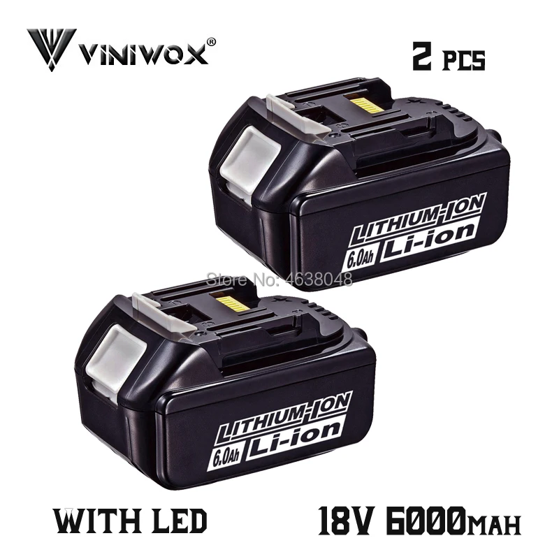 BL1860 6000 мА/ч 18 в литий ионная Батарея для Makita 18V BL1830 BL1840 BL1850 BL1815 LXT400 Перезаряжаемые