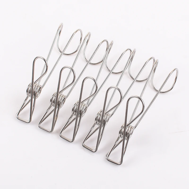 

5PCS Stainless steel windproof clothespins household drying clothes small clips for clothes socks