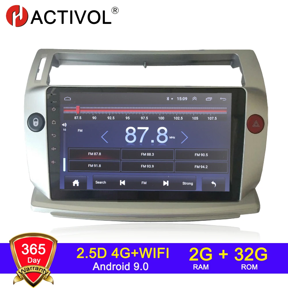 Автомагнитола для Citroen C4 4G Wi Fi 2 Гб 32 ГБ Android 9 0 din C Triomphe Quatre 2004 2009|Автомобильные