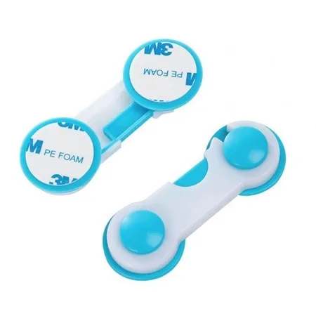 

2 pcs Adhesive Child Protection Snap On Cabinet Wardrobe Lock 468506056