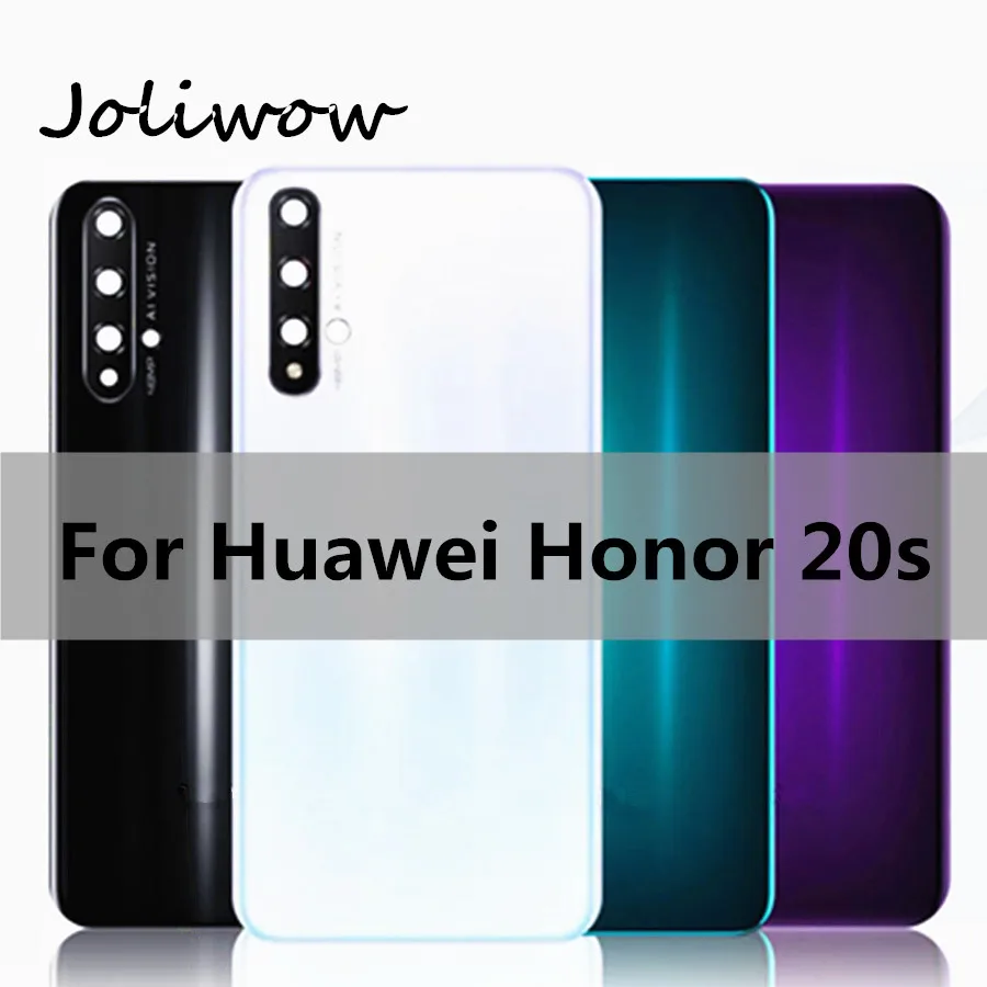 Cubierta trasera de bater&iacute;a para Huawei Honor 20s, carcasa de vidrio de 6,26 pulgadas, con lente de c&aacute;mara, cubierta de bater&iacute;a-0