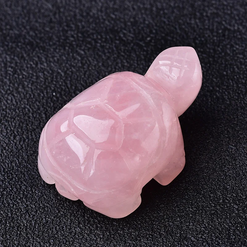 

1PC Natural Crystal Rose Quartz Tortoise Amethyst Opal Animals Healing Stone Home Decor Fish Tank Crafts Small Decoration