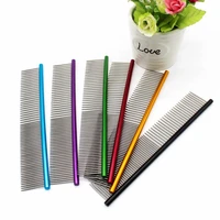 pet grooming stainless steel comb long thick hair trimmer removal brush dog cat massage comb hair cleaning supplies random color