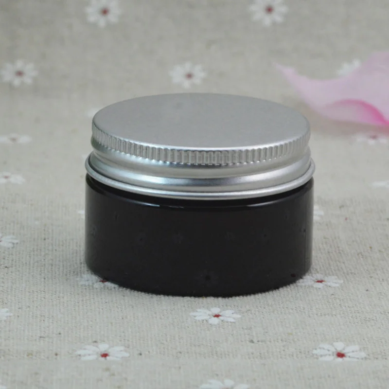 

50pcs 1oz 30g Aluminum Lids Plastic Cosmetic Jar Amber Clear Container Cream Makeup Container Bath Salt Containers