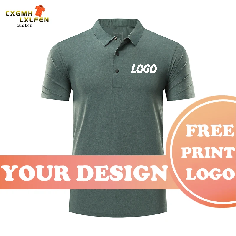 Летняя футболка поло для мужчин 7 Цвет повседневные топы изготовленный на заказ