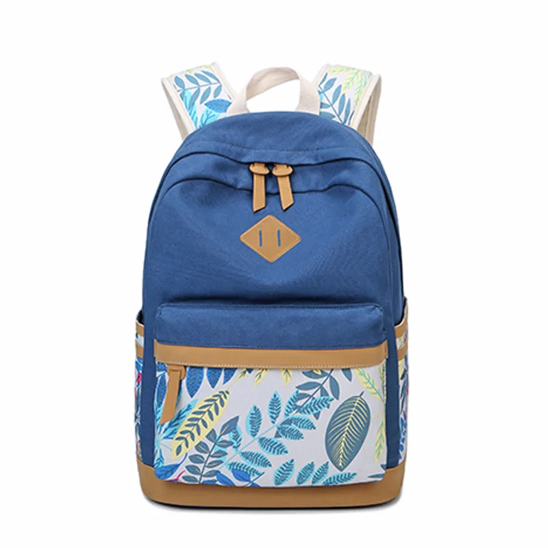 

Spring and Autumn 2018 New Women's Bags, Ethnic Canvas Backpack, High School Fashion Backpack