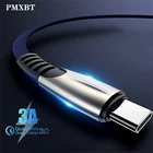 Зарядный кабель USB Type-C, 3 А, высокоскоростной шнур для синхронизации данных и быстрой зарядки для Samsung S9, Xiaomi Note 7, 8, USB C 3,0, 0,5 м1 м2 м3 м