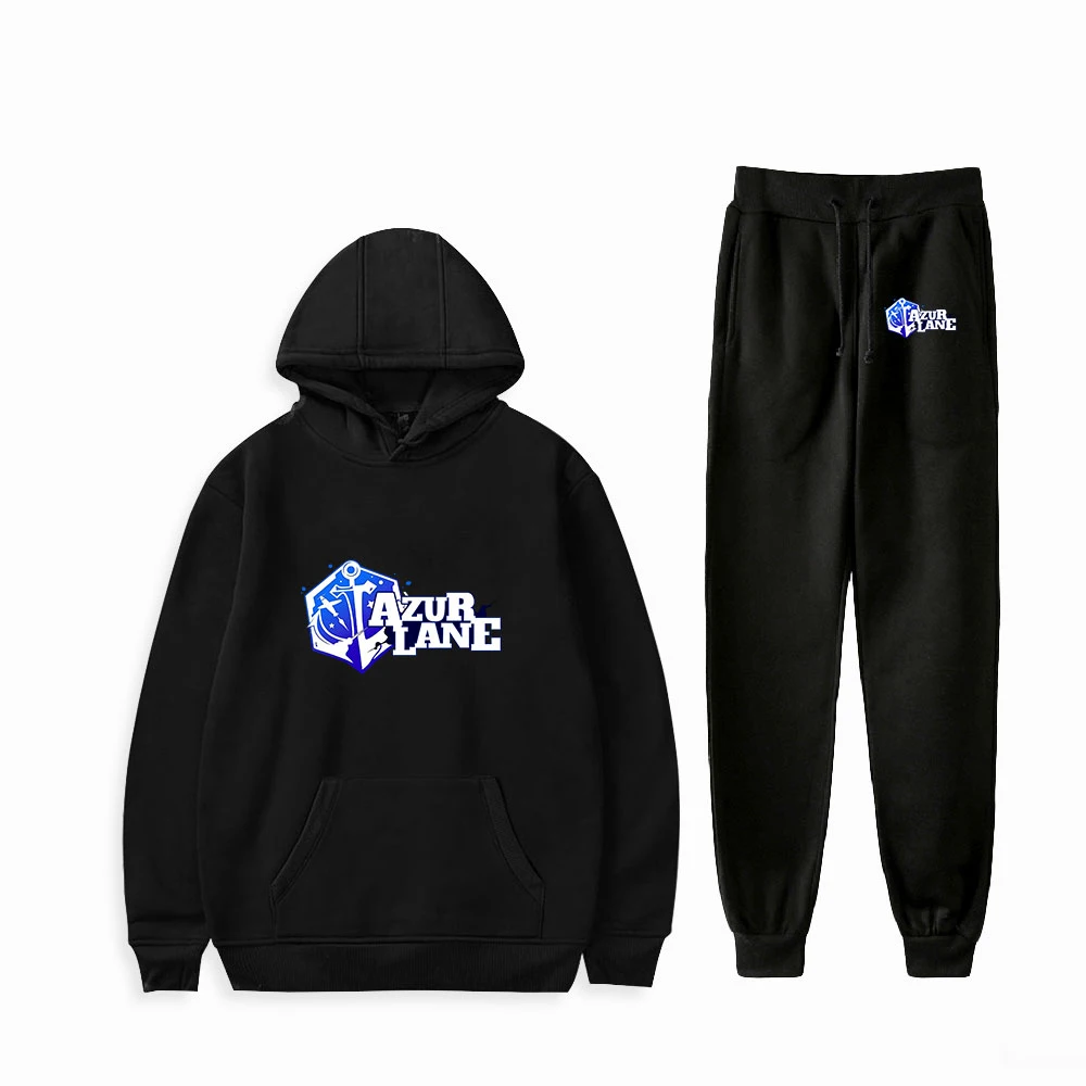 

Azur Lane casual Fashion Fall suit Hoodies Sportswear Hoodie Sweatshirt+Pant two pieceSet