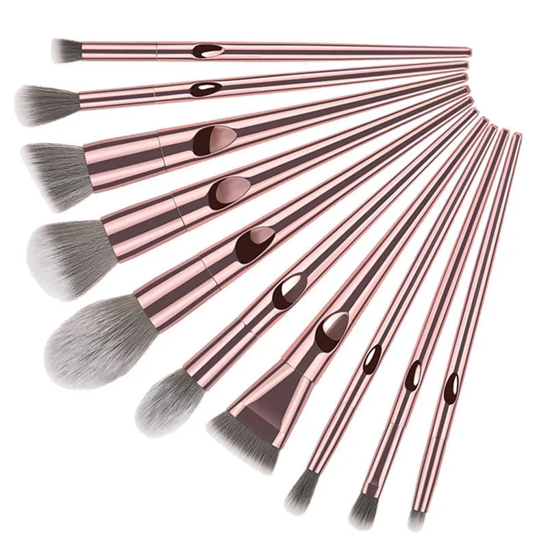 

Pro 10Pcs Makeup Brushes Tool Set Cosmetic Powder Eye Shadow Foundation Blush Blending Beauty Make Up Brush Maquiagem #297120