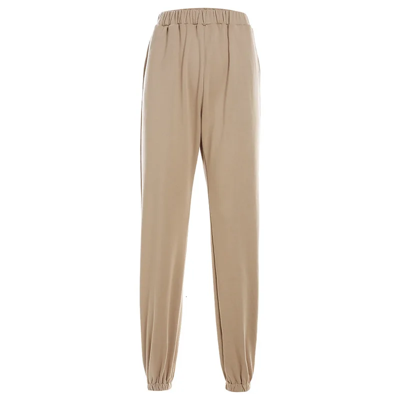 Женские свободные спортивные брюки белые 2019 осенние женские 100% хлопковые