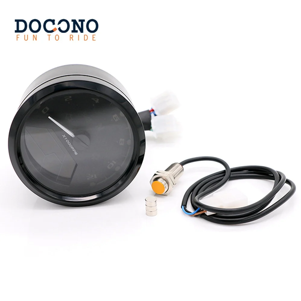 Универсальный Тахометр для мотоцикла 12000 RMP kmh/км/ч ЖК цифровой одометр спидометр