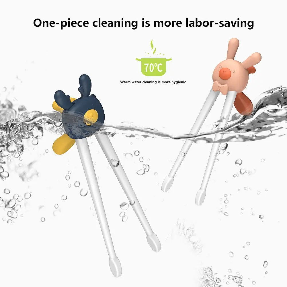 

1 Pair Multi Color Learning Training Chopsticks Cute Rabbit Cat Dinnerwear For Kids Children Chinese Chopstick Learner Gifts