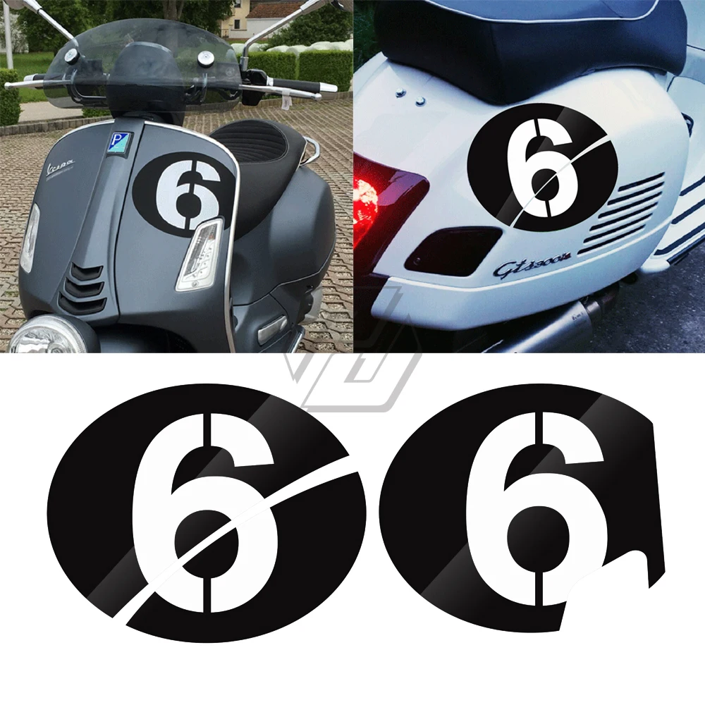Наклейка на супер мотоцикл № 6 для Piaggio Vespa Series II Sei days GTS 300 | Автомобили и мотоциклы