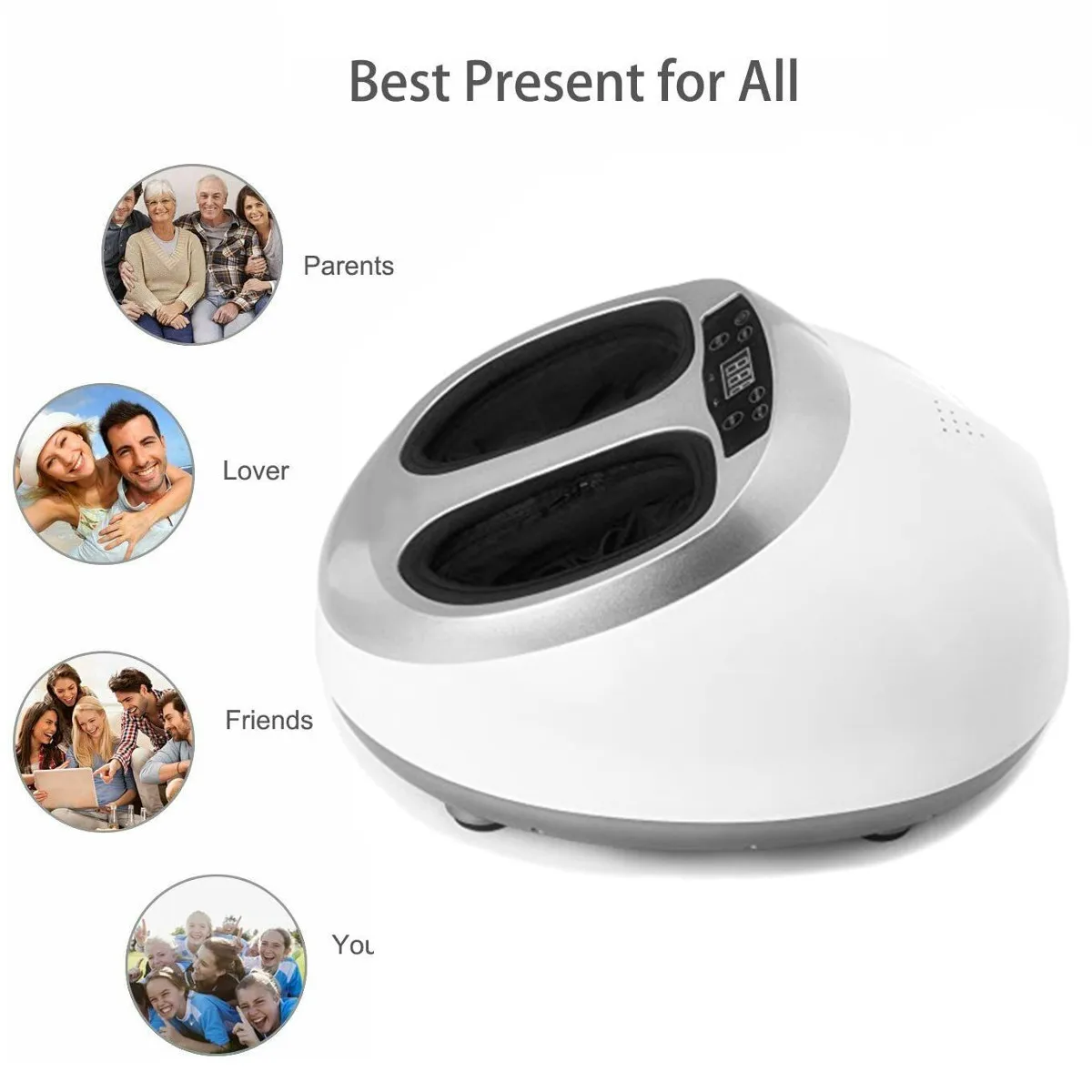 Электрический массажер для ног с подогревом и давлением воздуха 220 В | Красота