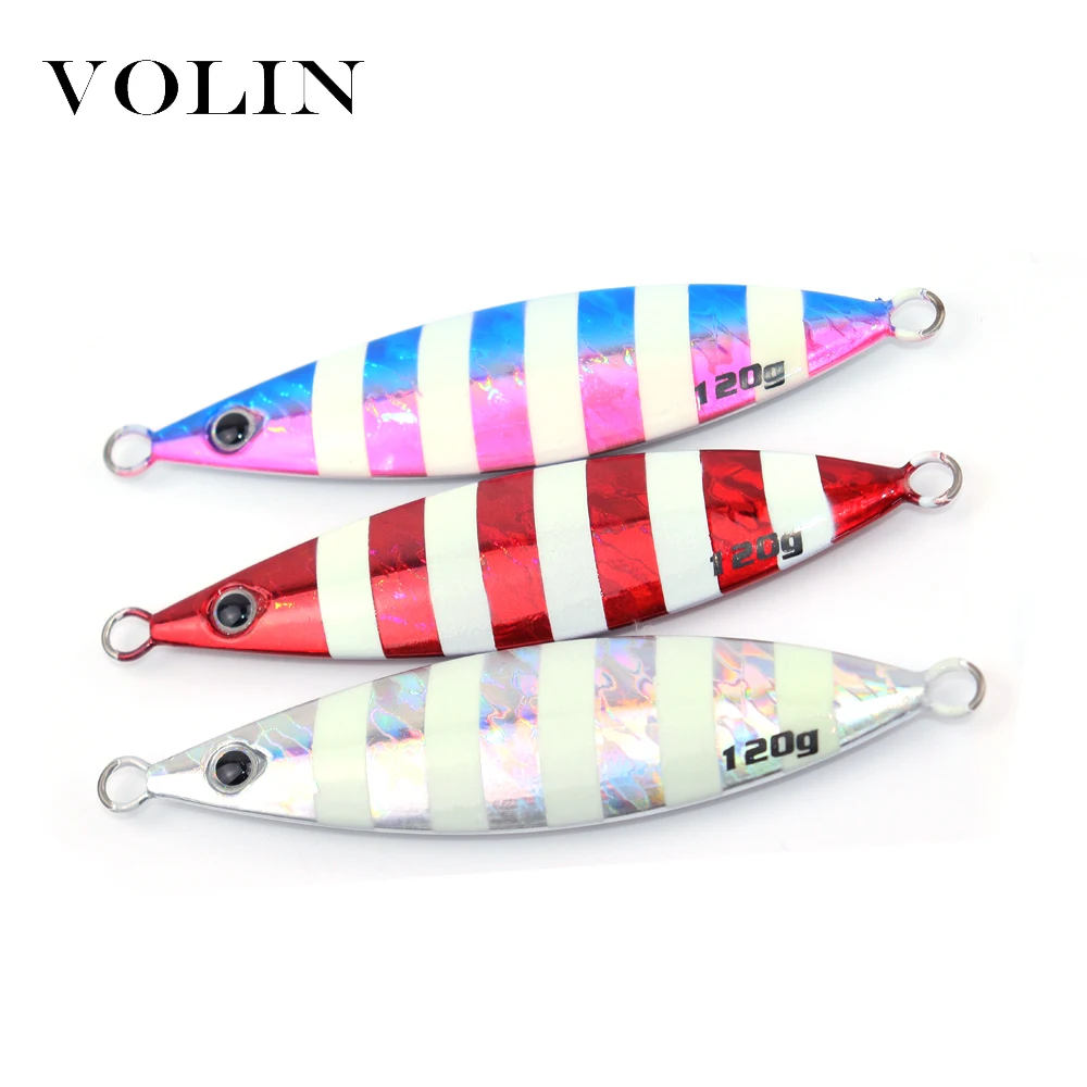VOLIN новая океанская металлическая рыболовная приманка 80 г 120 вялая блесна Морской