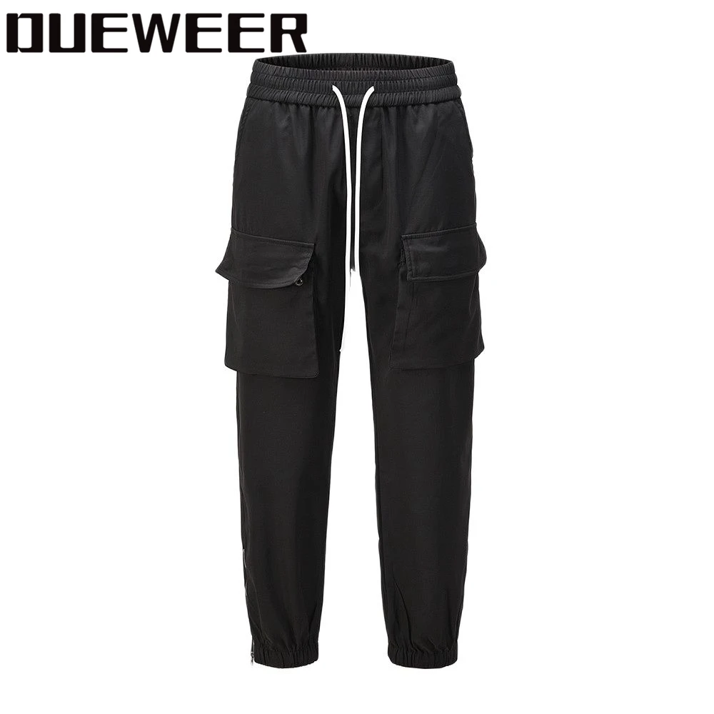 

Dueweer Hip Hop Tactical Cargo Jogger Pants Vintage Streetwear Multiple Pockets Men Sweatpants Ankle Zippers Trousers