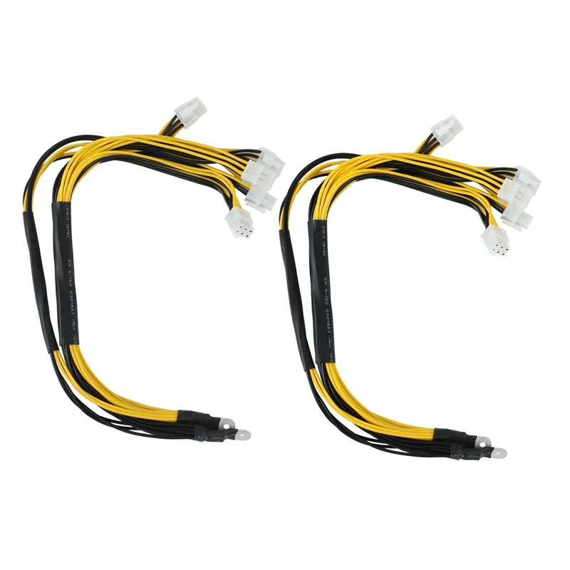 2 шт. выходной провод 1200 Вт 1600 6-контактный разъем питания PCIE для Bitmain Antminer APW3 / + ++ APW7