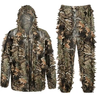 hooded ghillie suit hunting woodland disguise uniform cs breathable outdoor photography camouflage suits set
