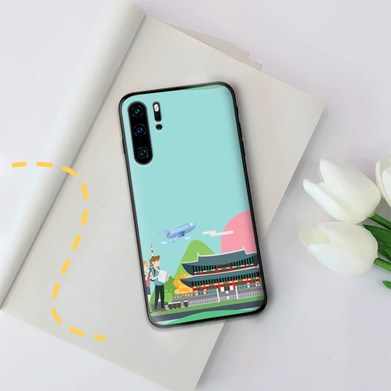 Карта мира план путешествий прозрачные черные силиконовые чехлы для huawei Y6 Y7 Y9 Prime