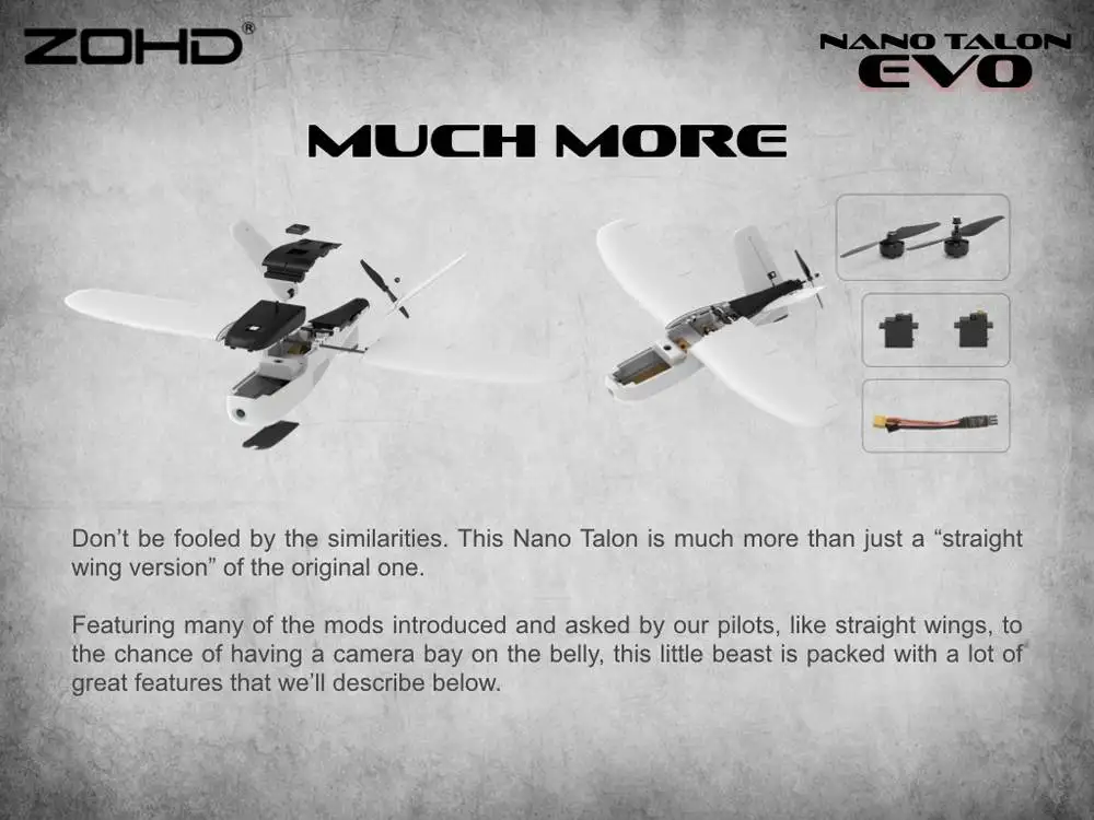 ZOHD Talon EVO 860 мм размах крыльев AIO V-Tail EPP FPV крыло RC самолет PNP/С FPV готов