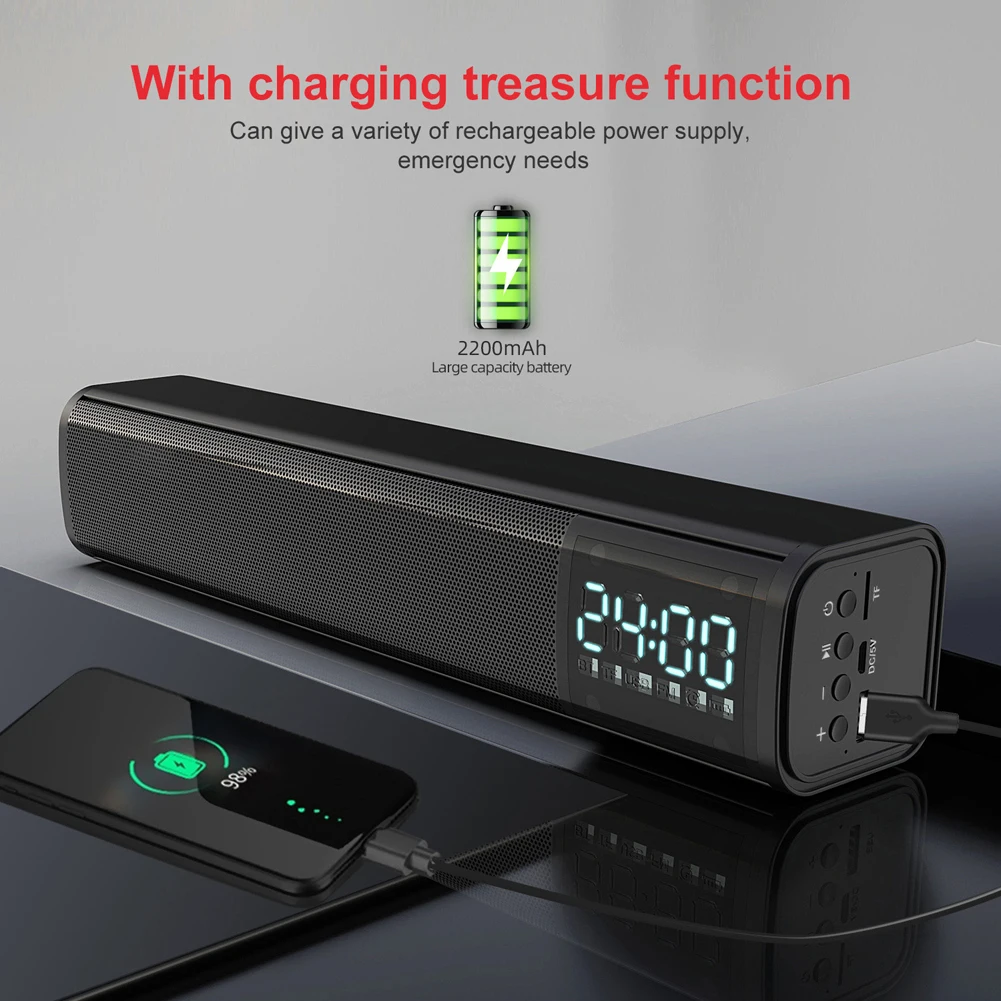 Беспроводная Bluetooth звуковая панель 20 Вт стереоколонка s Hifi домашний кинотеатр для