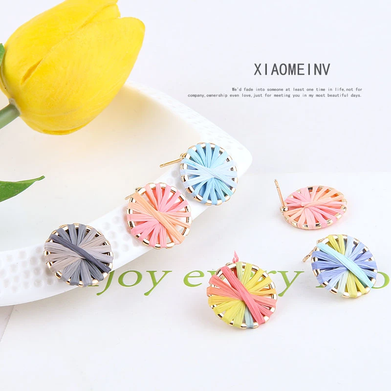 4 шт. корейский стиль женские серьги гвоздики для отпуска градиент ручная работа