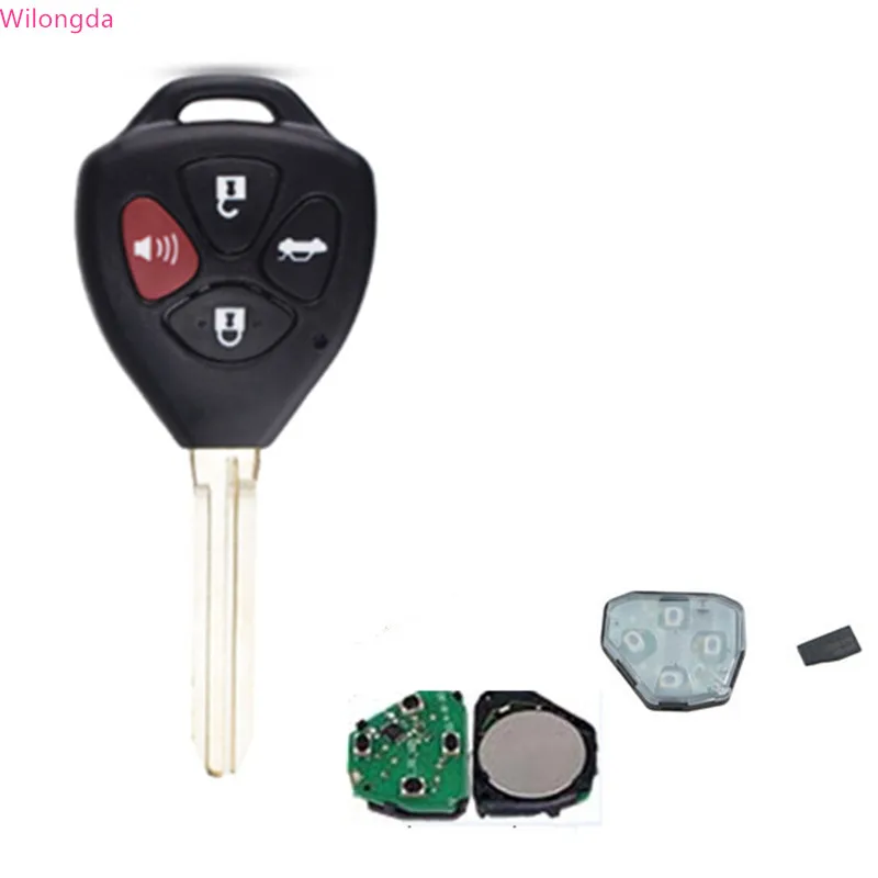 

Автоматический дистанционный ключ дистанционного управления с 4 кнопками 434 МГц 315 МГц 4D67/G/4C Чип для автомобильного ключа Toyota Corolla RAV4