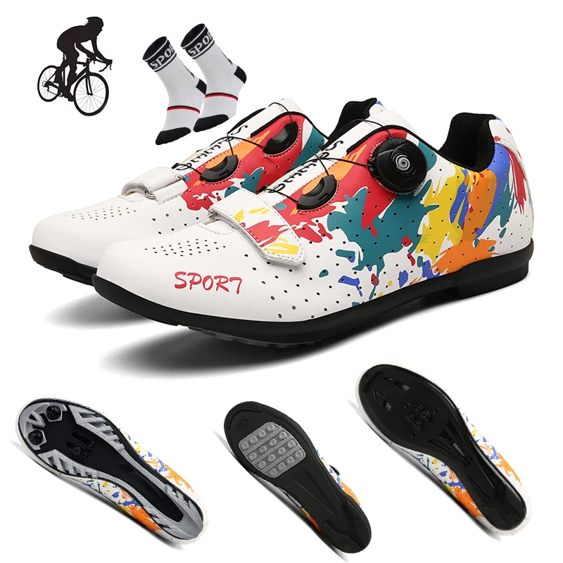 

Профессиональные велосипедные кроссовки, мужская самоблокирующаяся обувь для горного велосипеда, светящаяся дорожная велосипедная обувь,...