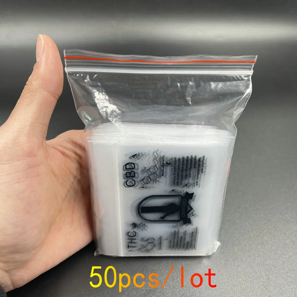 

Weed Tobacco Sealed Storage Zip Lock Bags Clear Plastic Tobacco Seal Bags 7X9cm 50pcs/lot