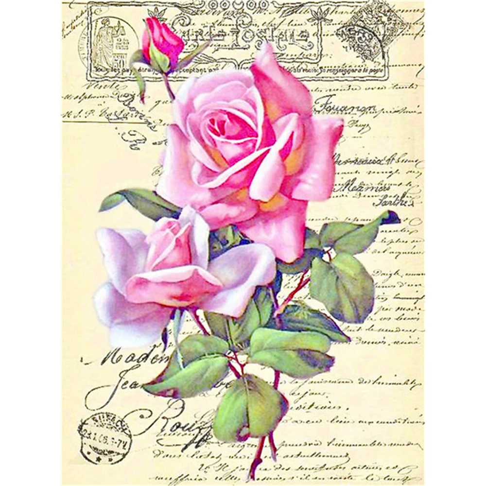 Набор для вышивки крестиком 11CT набор рукоделия холст с принтом цветов и роз