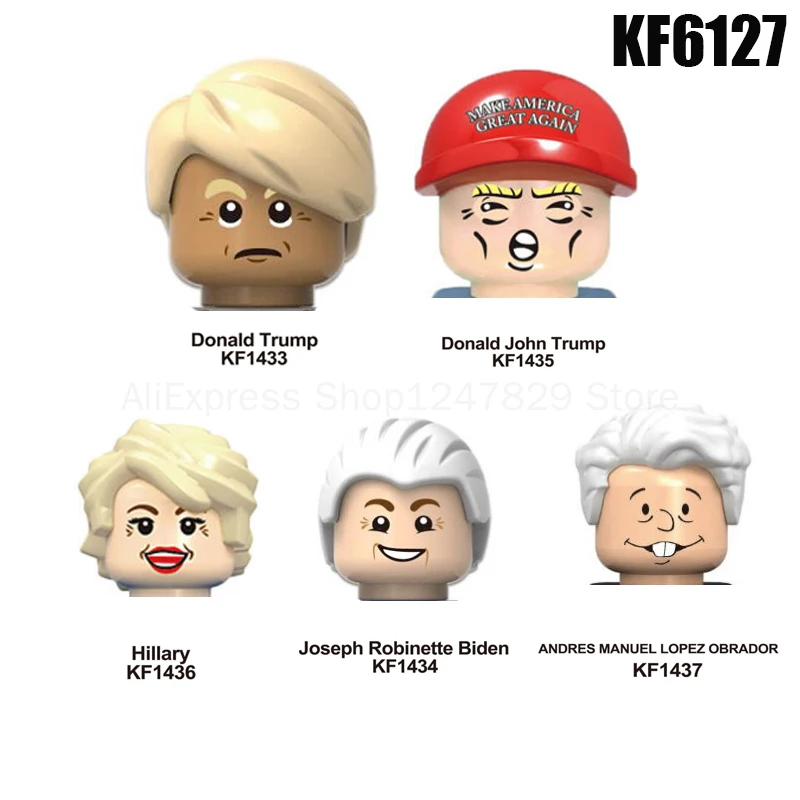 

2021 KF6127 New Famous People Mexico USA President Trumppes Joseph Robinette Biden Mini Man Figure Head Kids Toy