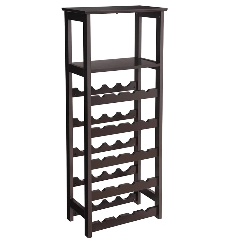 

Wooden Wine Rack Free Standing Wine Holder Display Shelves with Glass Holder Rack 20 Bottles Stacka Wine Holder Home Organizer