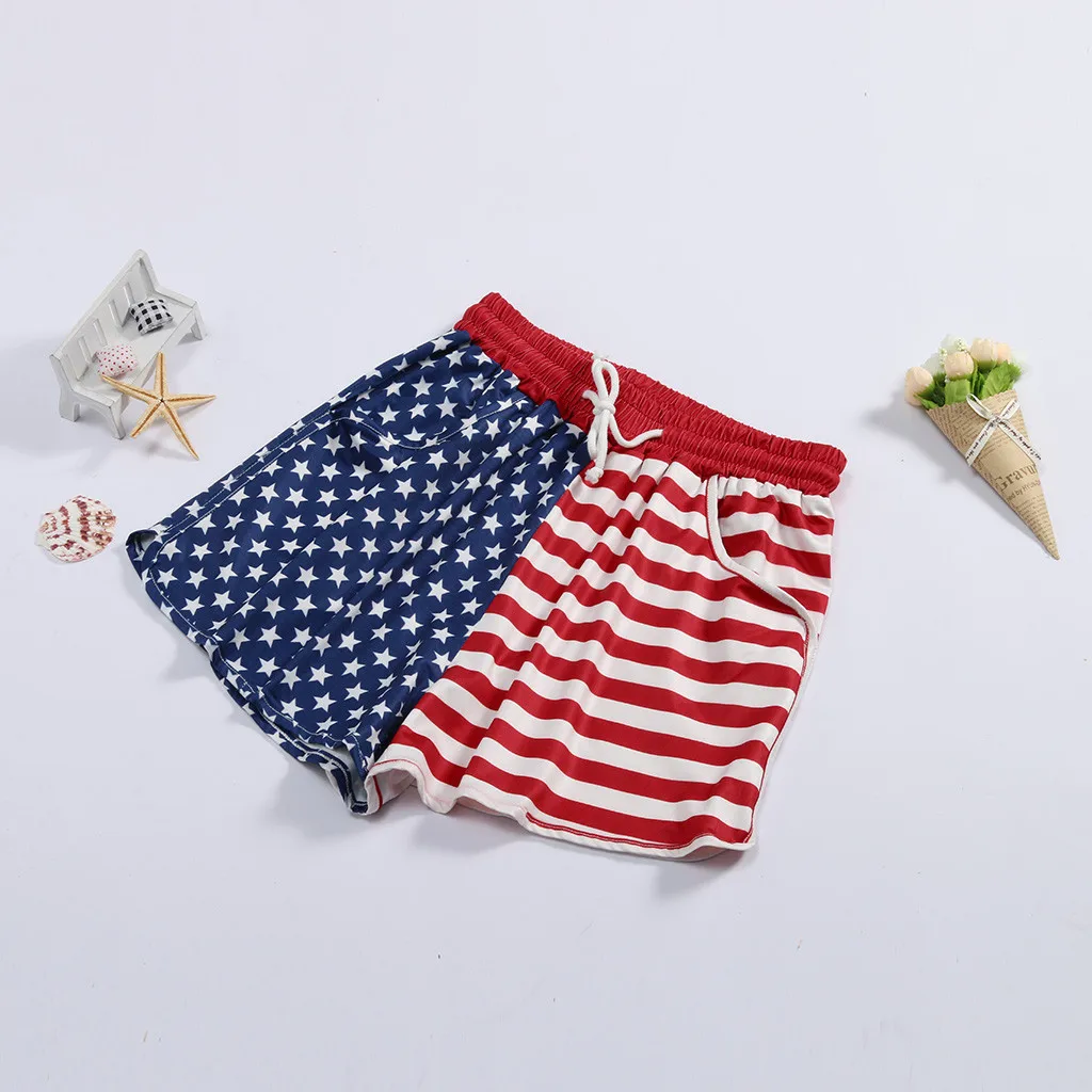 2019 модные Повседневное День Независимости флаг летние шорты женская одежда