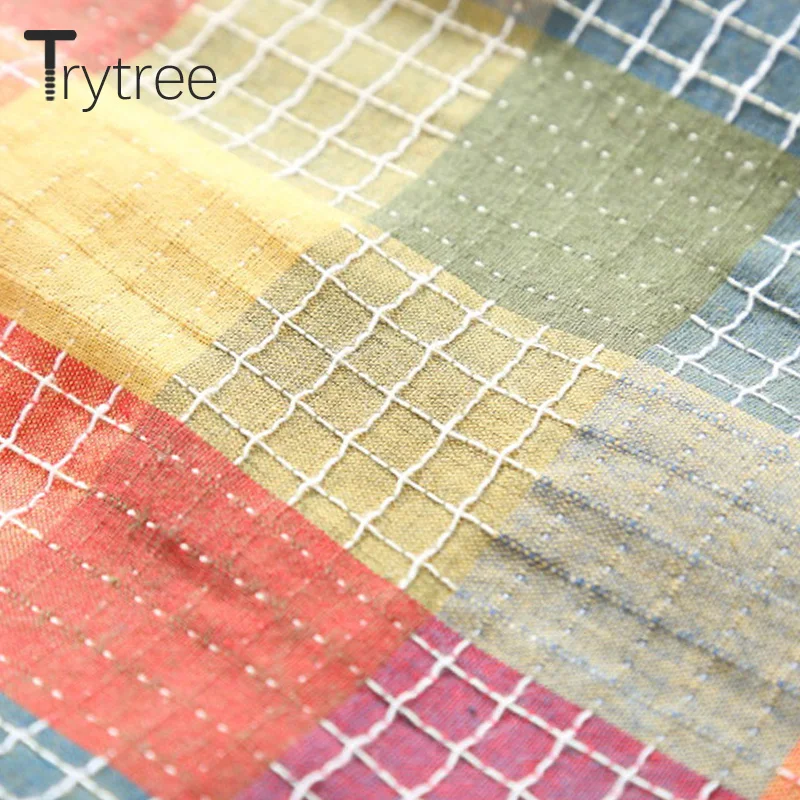 Женское клетчатое платье рубашка Trytree разноцветное повседневное офисное