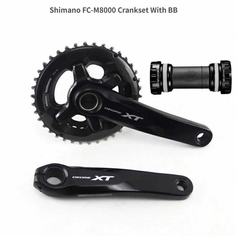 SHIMANO DEORE XT FC M8000 HOLLOWTECH II кривошипная система 2x11 Speed 28 38T 170 мм 175 мм|Шатун и передняя