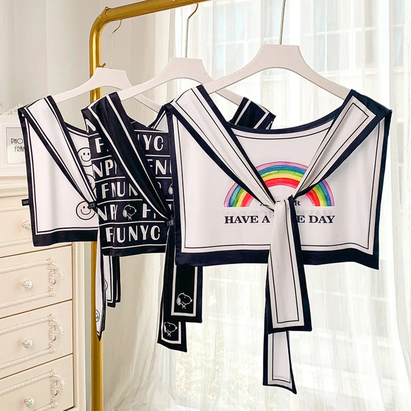 Модное платье с принтом защита от солнечных лучей ожерелье обманка платки